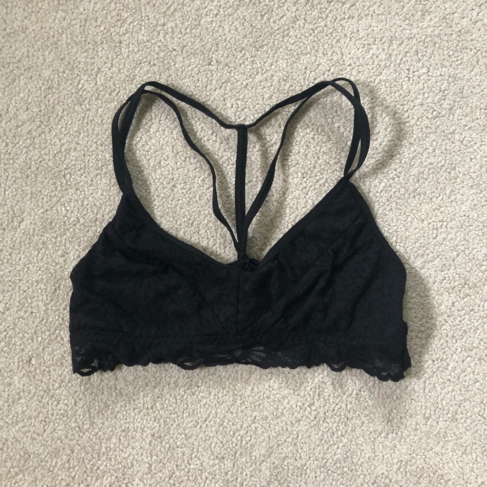 PINK Black Lace Bralette